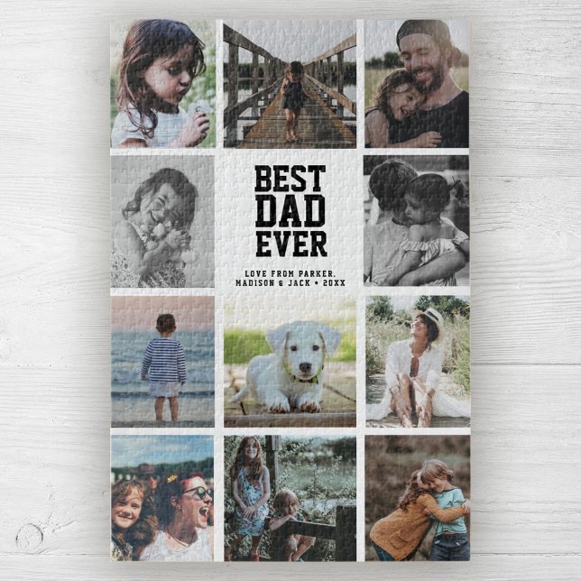 Jumbo Photo Collage Father's Day BEST DAD EVER Jigsaw Puzzle (Creator Uploaded)