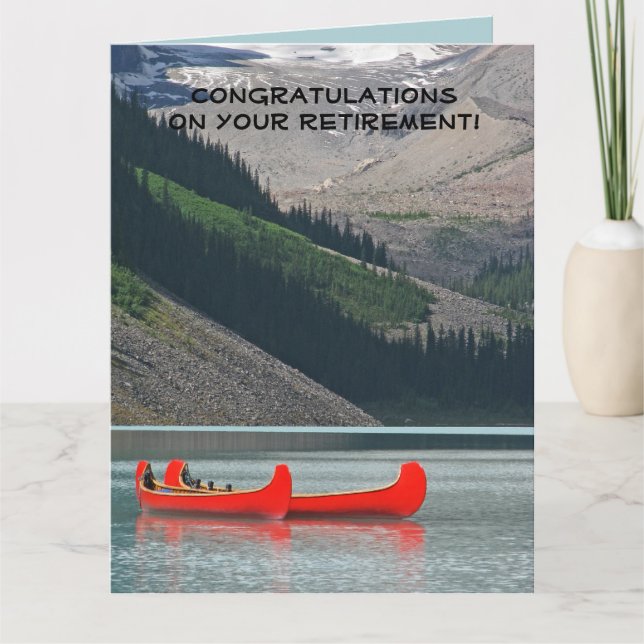 JUMBO Retirement Congratulations from All, Canoes Card (Front)