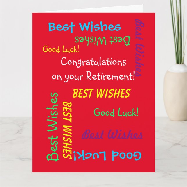 JUMBO Retirement Congratulations from All of Us Card (Front)