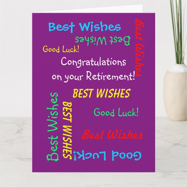 JUMBO Retirement Congratulations from All of Us Card (Front)