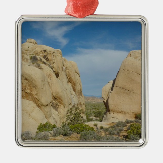 Jumbo Rocks at Joshua Tree National Park Metal Tree Decoration (Front)