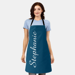 Jumbo Script Name, Blue or Choose Your Color Apron