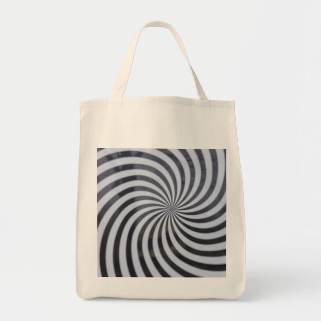 Jumbo shopping bag with hypnosis spiral design (Front)