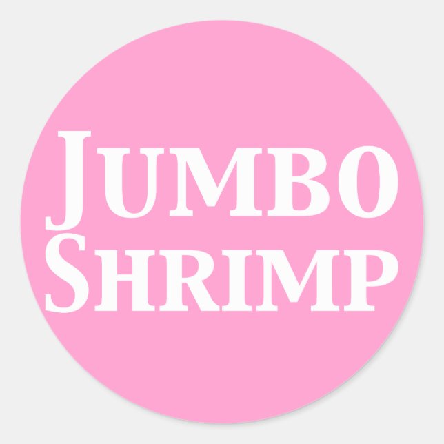 Jumbo Shrimp Classic Round Sticker (Front)
