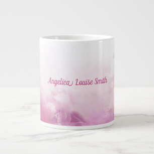 Jumbo Sips Pink marble design Large Coffee Mug