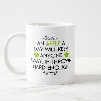 Jumbo size mug with "An Apple a Day"