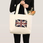 Jumbo Tote bag with British union jack flag<br><div class="desc">Jumbo Tote bag with British union jack flag. Uk flag of United Kingdom,  Great Birtain,  England. Personalise with custom text. Vintage style.</div>