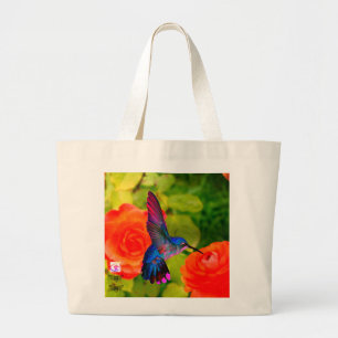 Jumbo Tote FULLY CUSTOMIZABLE, HUMMINGBIRD & BEES