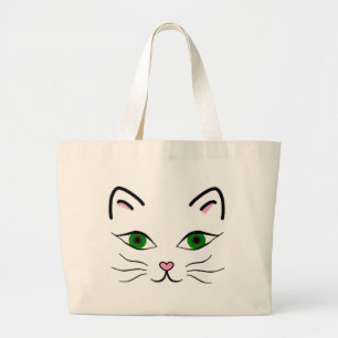 Jumbo Tote - Kitty Face