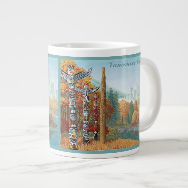 Jumbo Vancouver Coffee Mug Stanley Park Art Cup (Front Right)