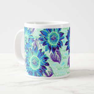 Jumbo Wacky Sunflowers Large Coffee Mug