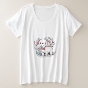"Jumbo's Joyful Juggling Act: The Friendly Elephan Plus Size T-Shirt