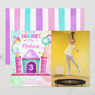 Jump and Bounce Photo Invitation