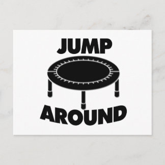 Jump Around Trampoline Postcard