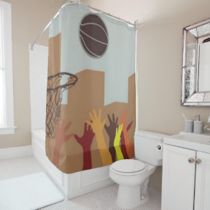 Jump Ball Shower Curtain