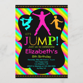 Jump Birthday Invitation - Bounce House Trampoline