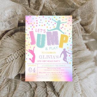 Jump Birthday, Jump Trampoline Party Invitation