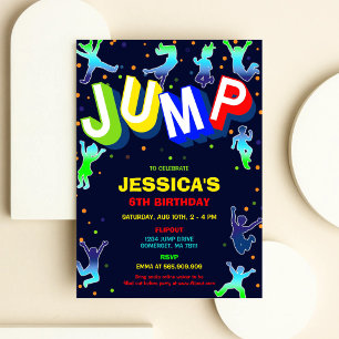 Jump Bounce House Birthday Party Invitation