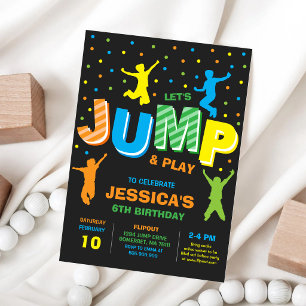 Jump Bounce House Birthday Party Invitation