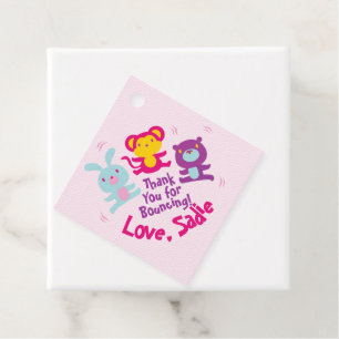 Jump Bounce Play Inflatables Birthday Classic Favour Tags