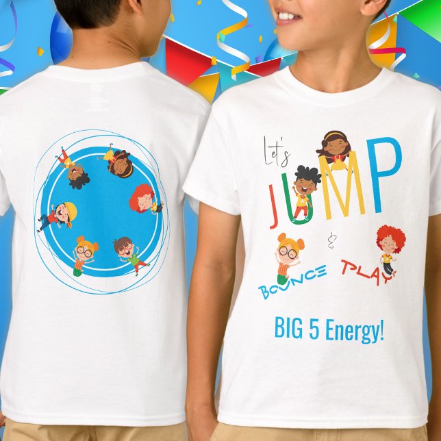 Jump Bounce Play Trampoline Park Birthday Boy T-Shirt (Jump Bounce Play Trampoline Park Birthday Boy T-Shirt)