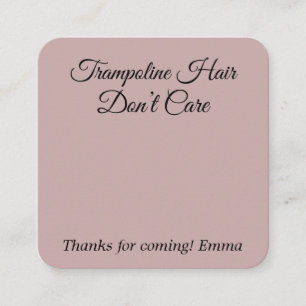 Jump Bounce Trampoline Hair Tie Favour Card