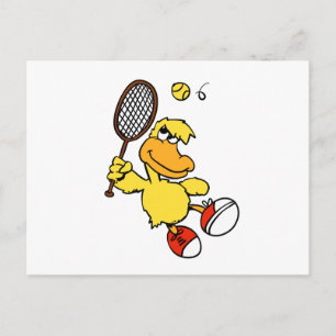 Jump Duck tennis   Choose background colour Postcard