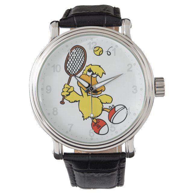 Jump Duck tennis | Choose background colour Watch (Front)