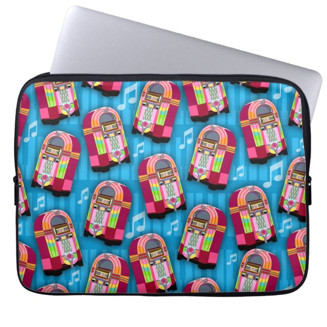 Jump Jump Neon Jukeboxes Laptop Sleeve (Front)