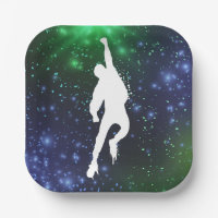 Jump Neon Graffiti Trampoline Park Paper Plates