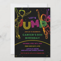 Jump Party Fun Kids Birthday Invitation