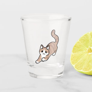 Jump Purr Jump: Playful Cat Design with Fun Art Shot Glass