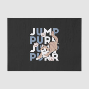 Jump Purr Jump: Playful Cat Design with Fun Art Tissue Paper