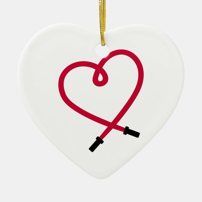 Jump rope ceramic tree decoration (Front)