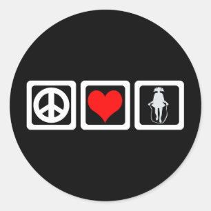 Jump rope classic round sticker