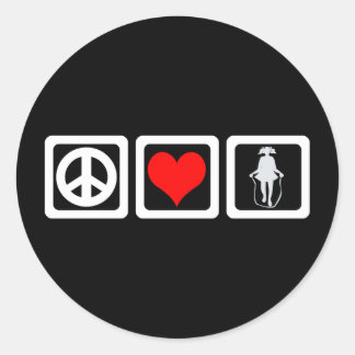 Jump rope classic round sticker