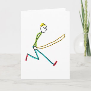 Jump Rope Skipping Stickman Card