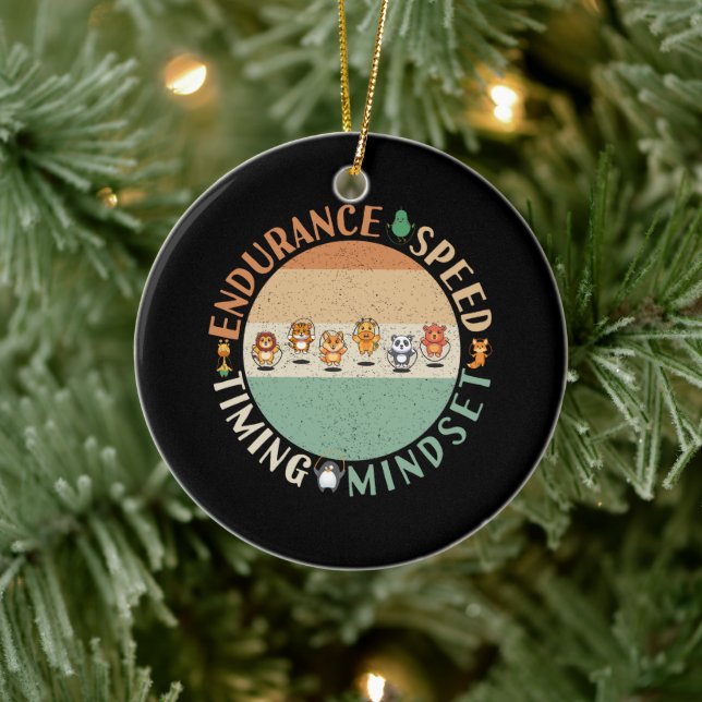 Jump Roping - Rope Skipping Mindset Ceramic Tree Decoration (Tree)
