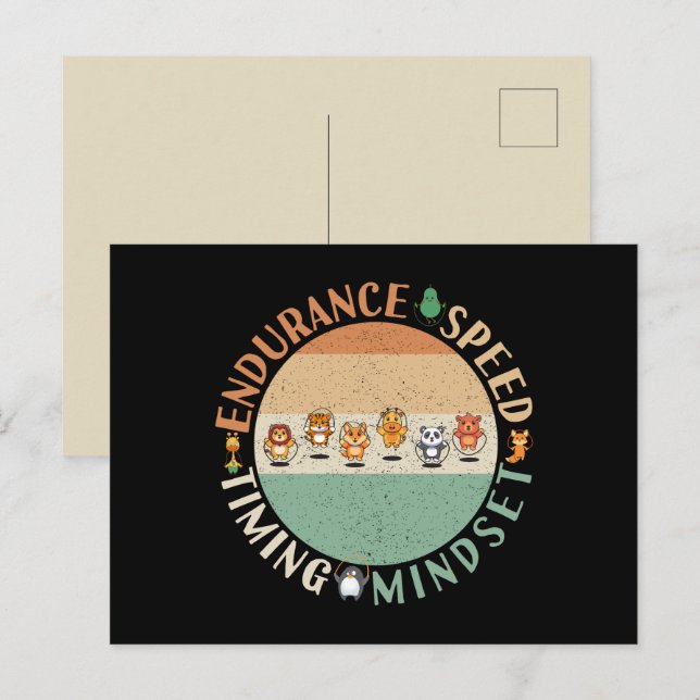 Jump Roping - Rope Skipping Mindset Postcard (Front/Back)