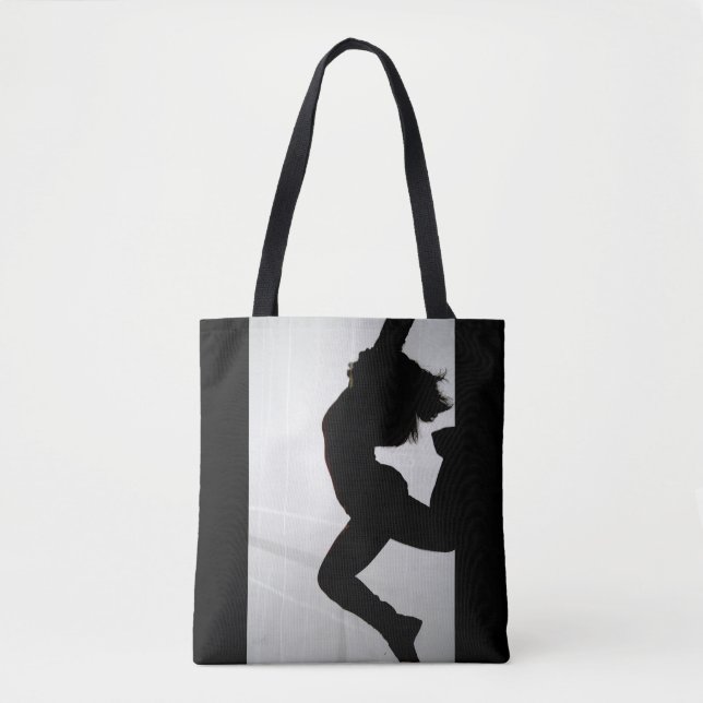 jump silohouette tote bag (Front)