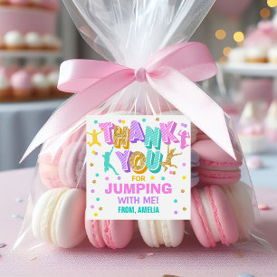 Jump Trampoline Birthday Favour Sticker
