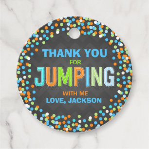 Jump Trampoline Birthday Party Supplies Gift  Favour Tags