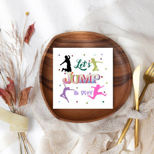 Jump Trampoline Colorful Birthday Party  Napkin