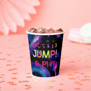 Jump Trampoline Colourful girl birthday party Paper Cups