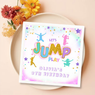 Jump Trampoline Jump Bounce Play Birthday Party Napkin