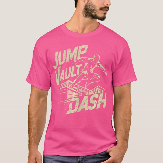 Jump Vault Dash Parkour T-Shirt (Front)