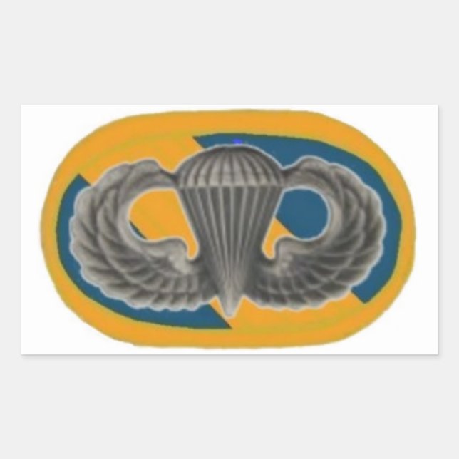 JUMP WINGS ON SPECIAL FORCES OVAL STICKERS (Front)