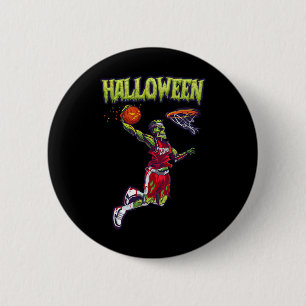 Jump Zombie Basketball Dunk Player Halloween Pumpk 6 Cm Round Badge