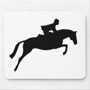 Jumper Horse Silhouette Mouse Pad