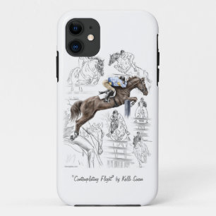 Jumper Horses Fences Montage iPhone 11 Case